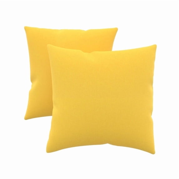 Sunbrella Throw Pillows Set of 2, UV Fade resistant & Water Repellent Square Throw Pillows (Inserts with Covers) for Indoor & Outdoor Use