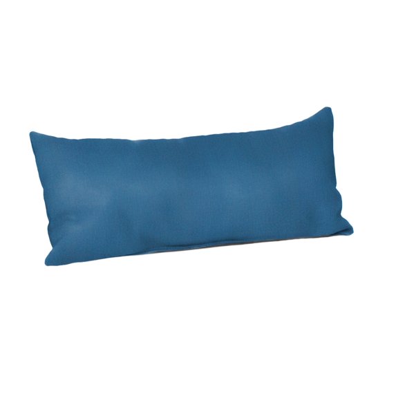 Casual Cushion Solid Sunbrella® Fabric 1-Piece Indoor/Outdoor Lumbar Pillow, 22"W x 9"L, Canvas Regatta