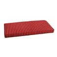 thumbnail image 1 of Sunbrella  Red Gold Stripe Indoor/ Outdoor Bench Cushion 37" to 56" 45 in w x 17 in d, 1 of 5