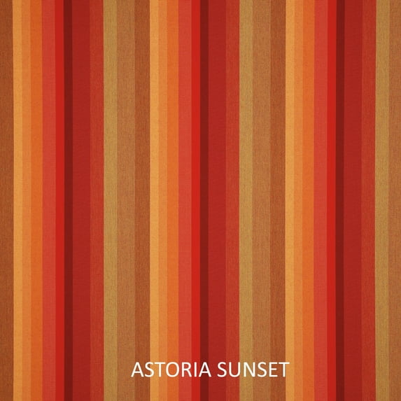 Sunbrella Red Stripe Indoor/Outdoor Chair Pad Set, Corded 20" x 20" x 2"