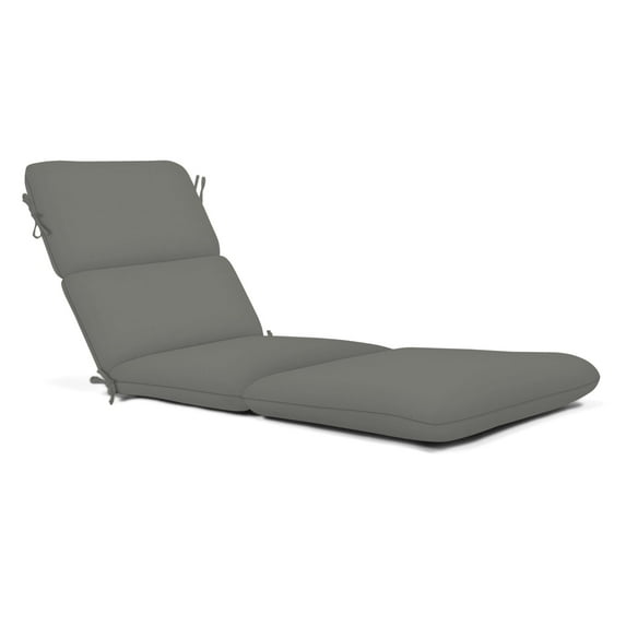 Casual Cushion Solid Sunbrella® Fabric 1-Piece Outdoor Chaise Cushion, 22.5"W x 74"L, Canvas Charcoal