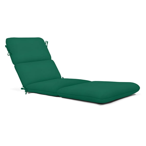Casual Cushion Solid Sunbrella® Fabric 1-Piece Outdoor Chaise Cushion, 22.5"W x 74"L, Canvas Forest Green