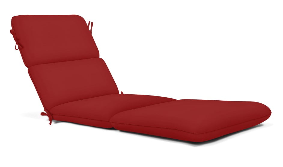 Sunbrella Solid Outdoor Chaise Cushion 74 x 22 in. Canvas Jockey Red
