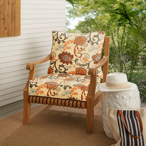 Sunbrella Sorra Home 2-piece Cushion and Pillow Indoor/Outdoor Set - 23 in w x 25 in d Elegance Marble