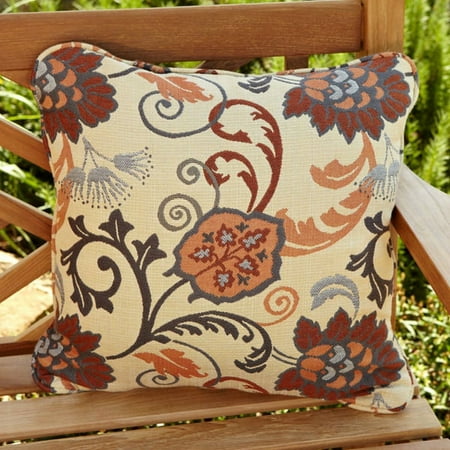 Sunbrella Sorra Home Clara Beige/ Grey Indoor/ Outdoor 18-inch Square Pillows (Set of 2)