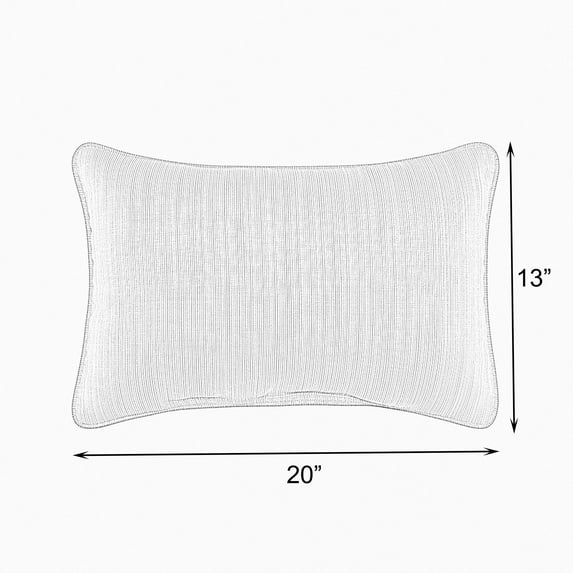 Sunbrella Sorra Home  Dupione Crimson Corded Indoor/ Outdoor Pillows (Set of 2) 13 in x 20 in