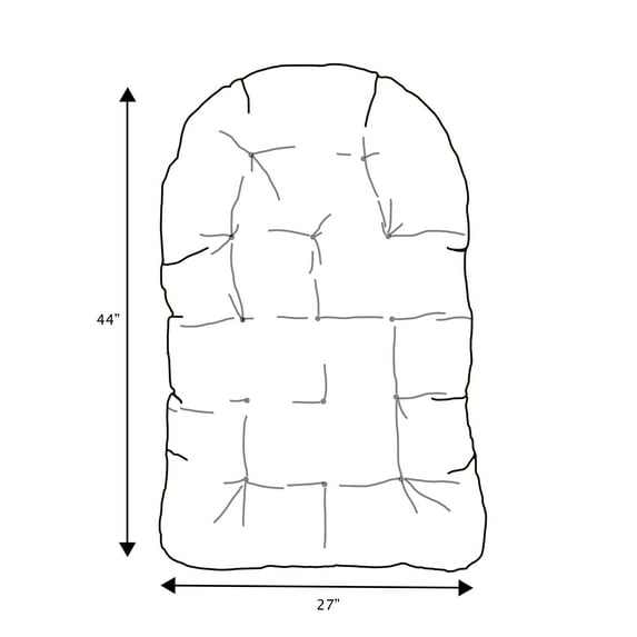 Sunbrella Sorra Home Egg Chair Cushion (Cushion Only) 27 x 44 x 4 inches - Canvas Jockey Red