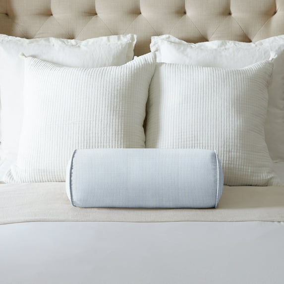 Sunbrella Sorra Home  Indoor/Outdoor Bolster Throw Pillow with Cording 20 in x 8 in x 8 in - Canvas Skyline