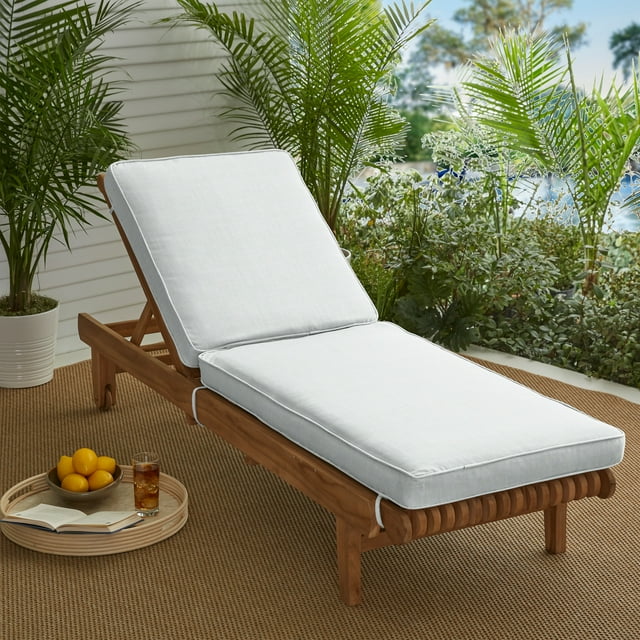Sunbrella Sorra Home Indoor/Outdoor Chaise Lounge Cushion Canvas ...