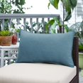 thumbnail image 1 of Sunbrella Sorra Home  Indoor/Outdoor Corded Lumbar Pillow, Set of 2 Denim Blue 13" x 20", 1 of 5