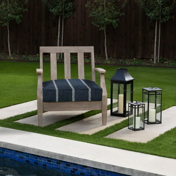 Sunbrella Sorra Home Outdoor Corded Deep Seating Cushion 23 in W x 25 in D x 5 in H - Lengthen Indigo