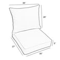 thumbnail image 1 of Sunbrella Sorra Home Outdoor Corded Deep Seating Pillow and Cushion Set 30 in W x 27 in D x 5 in H - Canvas Melon Up, 1 of 5