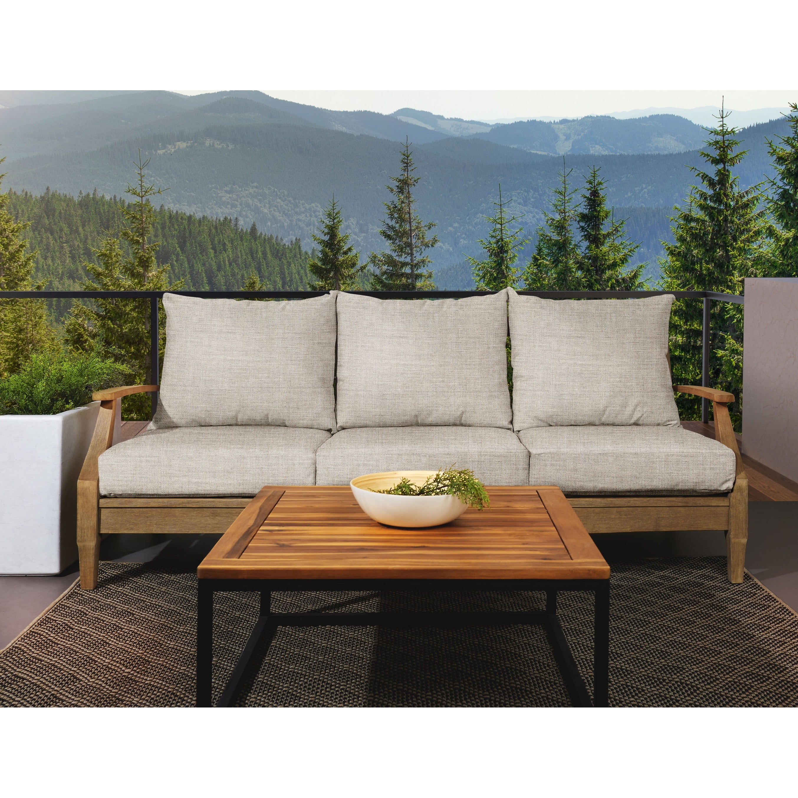 Sunbrella Sorra Home Outdoor Deep Seating Sofa Pillow and Cushion