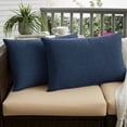 thumbnail image 1 of Sunbrella  Spectrum Indigo Indoor/Outdoor Knife Edge Pillow (Set of 2) 14 in H x 24 in W, 1 of 5