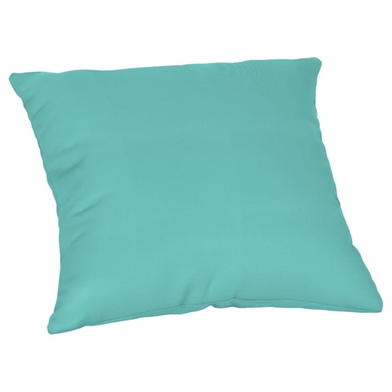 Casual Cushion Solid Sunbrella® Fabric 1-Piece Outdoor Throw Pillow, 15"W x 15"L, Canvas Aruba