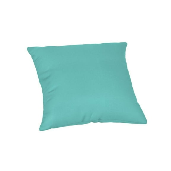 Casual Cushion Solid Sunbrella® Fabric 1-Piece Indoor/Outdoor Square Throw Pillow, 15"W x 15"L, Canvas Aruba