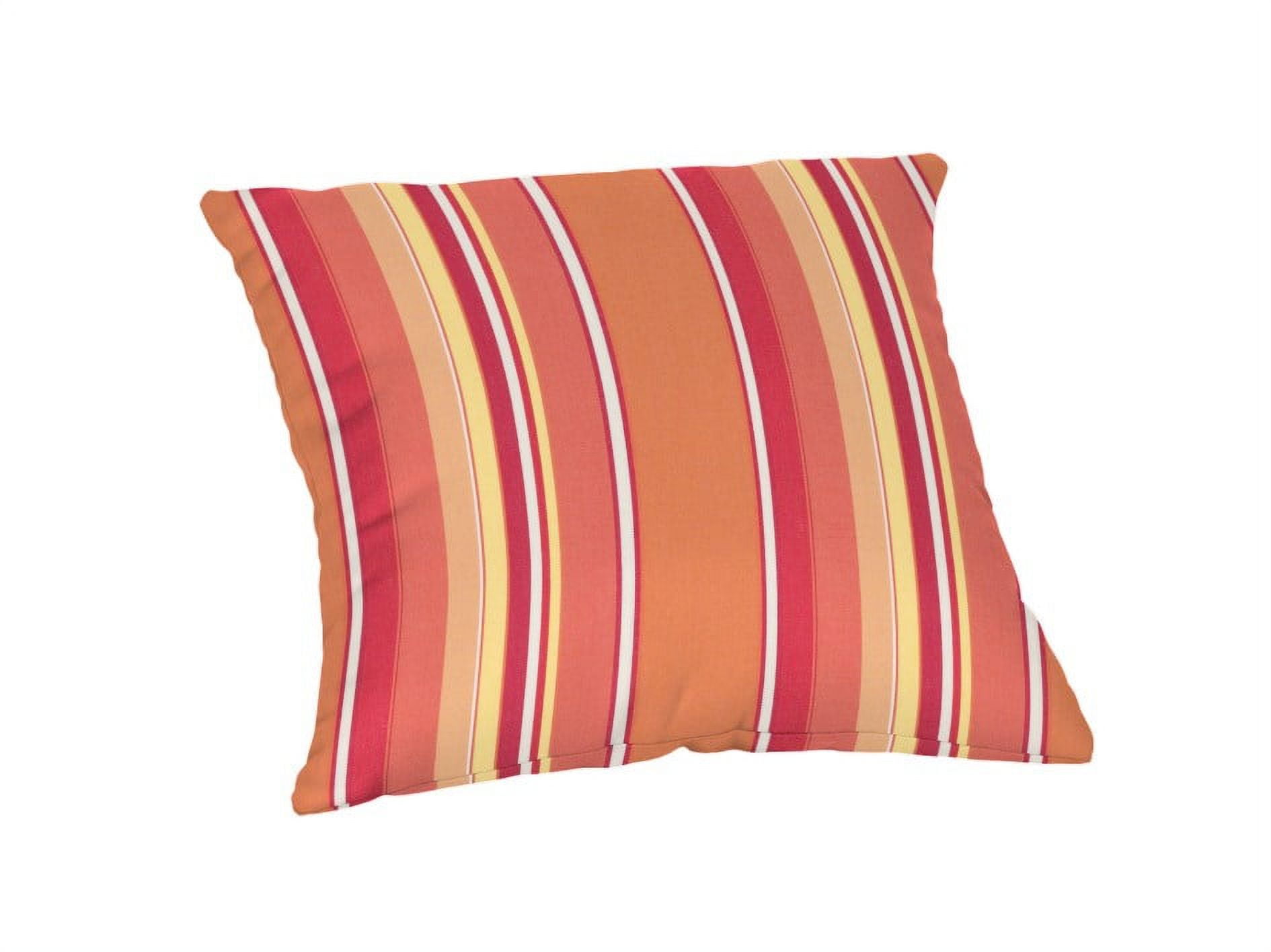 Dolce Mango 16" Square Striped Outdoor Throw Pillow