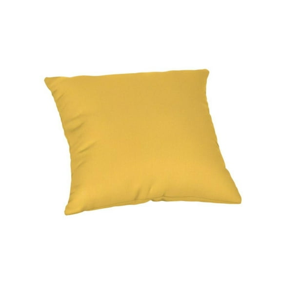 Casual Cushion Solid Sunbrella® Fabric 1-Piece Indoor/Outdoor Square Throw Pillow, 15"W x 15"L, Spectrum Daffodil