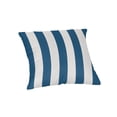 thumbnail image 1 of Casual Cushion Stripe Sunbrella® Fabric 1-Piece Outdoor Throw Pillow, 18"W x 18"L, Maxim Regatta, 1 of 4
