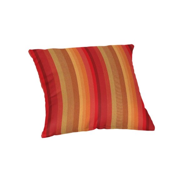 Casual Cushion Stripe Sunbrella® Fabric 1-Piece Outdoor Throw Pillow, 20"W x 20"L, Astoria Sunset