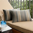 thumbnail image 1 of Sunbrella  Stanton Greystone Indoor/Outdoor Knife Edge Pillow (Set of 2) 12 in L x 18 in W, 1 of 4