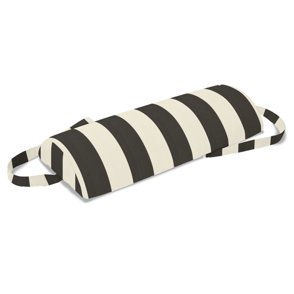 Casual Cushion Stripe Sunbrella® Fabric 1-Piece Outdoor Headrest Pillow, 8.5"W x 19"L, Maxim Classic