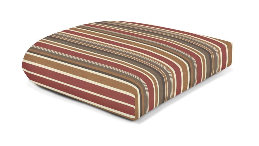 Brannon Redwood Striped Sunbrella Fabric Chair Cushion 19.5 x 19.5