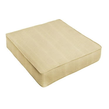 Sunbrella  Textured Beige Indoor/ Outdoor Deep Seating Cushion by Sorra Home 23 in L x 23.5 in W