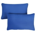 thumbnail image 1 of Sunbrella True Blue Indoor/Outdoor Corded Lumbar Pillows, Set of 2, 1 of 5