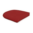 thumbnail image 1 of Casual Cushion Solid Sunbrella® Fabric 1-Piece Indoor/Outdoor Wicker Seat Pad Cushion, 19.5"W x 19.5"L, Canvas Jockey Red, 1 of 6
