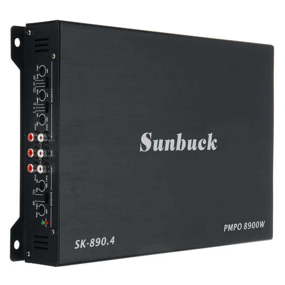 Sunbuck Car Power Amplifier, 4 Channel Stereo Power Amplifier Full Range, Class A/B Audio 12V Subwoofer for Auto Vehicle