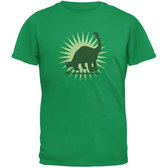 Sunburst Brontosaurus Irish Green Youth T-Shirt - Medium(10/12)