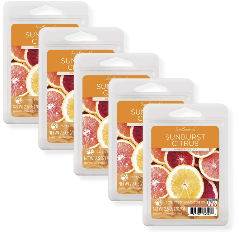 Sunburst Citrus Scented Wax Melts, ScentSationals, 2.5 oz (5-Pack)