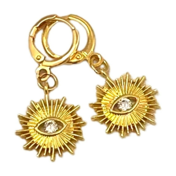 Sunburst Evil Eye Earrings