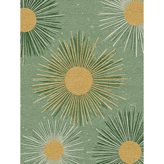 Sunburst Floral Canvas Print, Wall Art for Living Room, Bedroom, Dining Room, Office, Hallway, Apartment