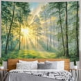 thumbnail image 1 of Sunburst Forest Wall Tapestry, Nature Landscape Tapestries for Room Decor, Sun Ray Tapestry 30"x40'', 1 of 7