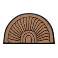 thumbnail image 1 of A1HC 23"x36" Natural Coir & Rubber Sunburst Half-Round Door Mat, Heavy-Duty, Low-Pile, Durable Outdoor Welcome Mat, 1 of 7