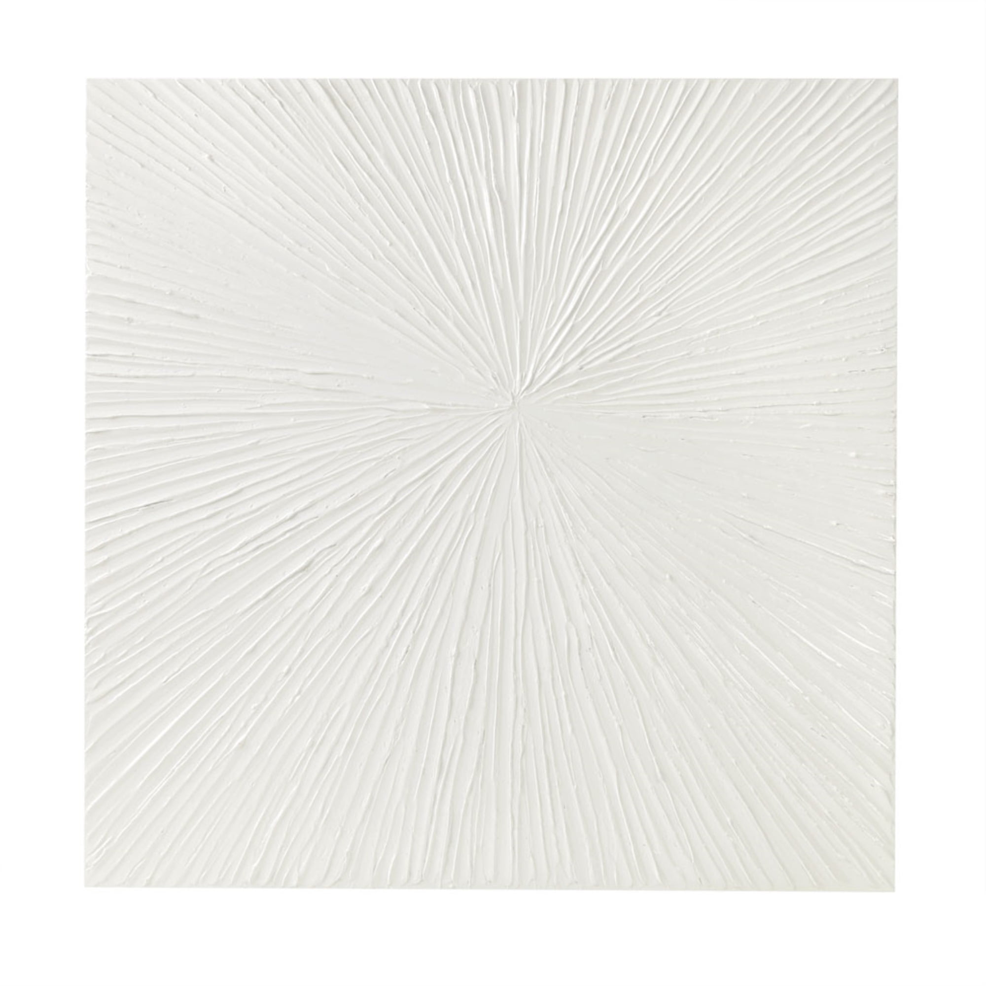 Sunburst White Abstract Acrylic Dimensional Wall Art, 30" x 30"