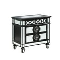 thumbnail image 1 of Sunburst Motif and 2 - Drawer Mirrored Nightstand | Fits Well in Bedroom Corners | Using Pine and Ply | Addresses Nightstand Space Utilization, 1 of 4