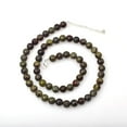 thumbnail image 1 of Sunburst Natural Dragon Blood Jasper Gemstone 8 MM Round Smooth Beads Necklace Adjustable Mala Jewelry, 1 of 4
