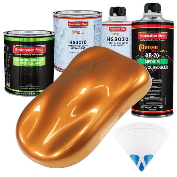Sunburst Orange Metallic Prem Quart Kit Low VOC URETHANE BASECOAT Auto Paint Kit