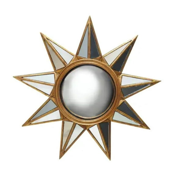 Sunburst Reflective Gold Accent Wall Mirror