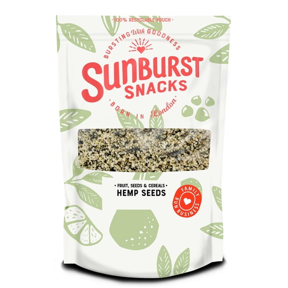 Sunburst Snacks Raw Hulled Hemp Seeds, High Protein, Rich in Fibre & Omega-3, Versatile & Nutritious, Ideal for Breakfast, Baking or Healthy Snack, 1KG