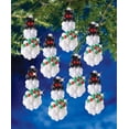 thumbnail image 1 of The Beadery Holiday Beaded Ornament Kit-Sunburst Snowman Makes 12, 1 of 1