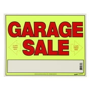 Sunburst Systems 3610 Yellow Laminated Cardboard Garage Sale Sign W/ Directional Arrows, 11" x 14"
