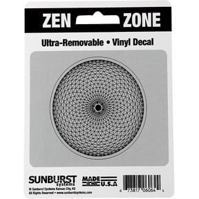 Sunburst Systems 6064 Geometric Circle Zen Zone Weather Resistant Removable Decal Sticker, High Quality Outdoor Durable Vinyl, 2.75" H X 3.5" W