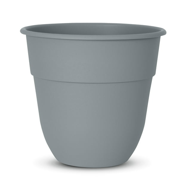 Suncast 10-Inch Indoor/Outdoor Resin Flower Planter, Gray