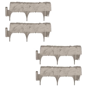 Suncast 10 Piece Landscape Design Border Decorative Stone Edging (4 Pack)