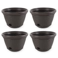 thumbnail image 1 of Suncast 100 Foot Resin Wicker Garden Water Hose Storage Holder Pot (4 Pack), 1 of 11