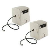 Suncast 100-Ft. Powerwind Automatic Rewind Hose Reel, Light Taupe 2 Pack